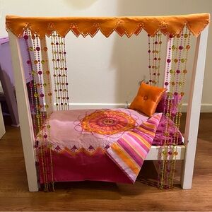 American Girl Doll Julie Albright’s First Edition Canopy Bed-Retired